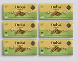 6x Hugos Dubai Chocolate Block (Milk Chocolate filled with Pistachio Cream & Knafeh) - 200g
