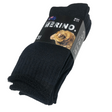 3 Pairs MERINO WOOL SOCKS Mens Heavy Duty Premium Thick Work Socks Cushion in Black - 6-11