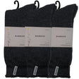 3 Pairs Premium Bamboo Thick Socks - Charcoal Grey (Mens Heavy Duty Work Socks w/ Cushion)
