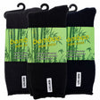 3 Pairs Premium Bamboo Works Socks - Assorted (Mens Heavy Duty Thick Socks w/ Cushion & Anti-Odour)