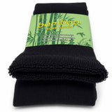 3 Pairs Premium Bamboo Works Socks - Black (Mens Heavy Duty Thick Socks w/ Cushion & Anti-Odour)
