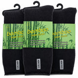 3 Pairs Premium Bamboo Works Socks - Charcoal Grey (Mens Heavy Duty Thick Socks w/ Cushion & Anti-Odour)