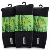3 Pairs Premium Bamboo Works Socks - Charcoal Grey (Mens Heavy Duty Thick Socks w/ Cushion & Anti-Odour)