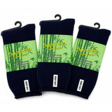 3 Pairs Premium Bamboo Works Socks - Navy Blue (Mens Heavy Duty Thick Socks w/ Cushion & Anti-Odour)
