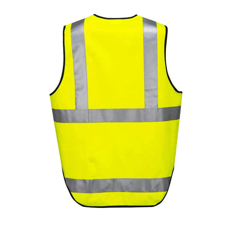 3x HUSKI Hi Vis Patrol Vest 3M Tape Safety Workwear High Visibility Bulk - Yellow