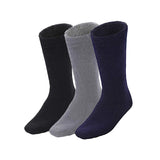 3 Pairs Bamboo Work Socks - Assorted Colours (Mens Heavy Duty Thick Socks w/ Cushion)
