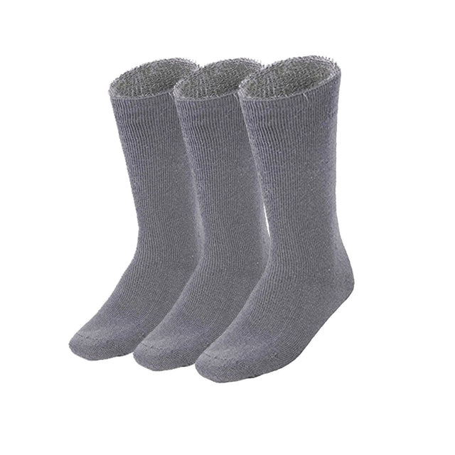 3 Pairs Bamboo Work Socks - Charcoal Grey (Mens Heavy Duty Thick Socks w/ Cushion)