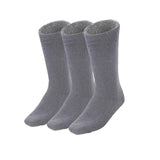 3 Pairs Bamboo Work Socks - Charcoal Grey (Mens Heavy Duty Thick Socks w/ Cushion)