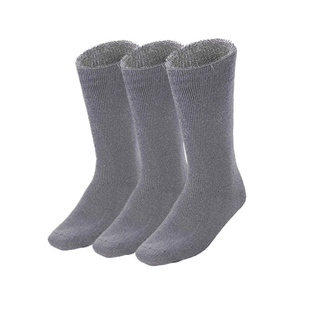 3 Pairs Bamboo Work Socks - Charcoal Grey (Mens Heavy Duty Thick Socks w/ Cushion)