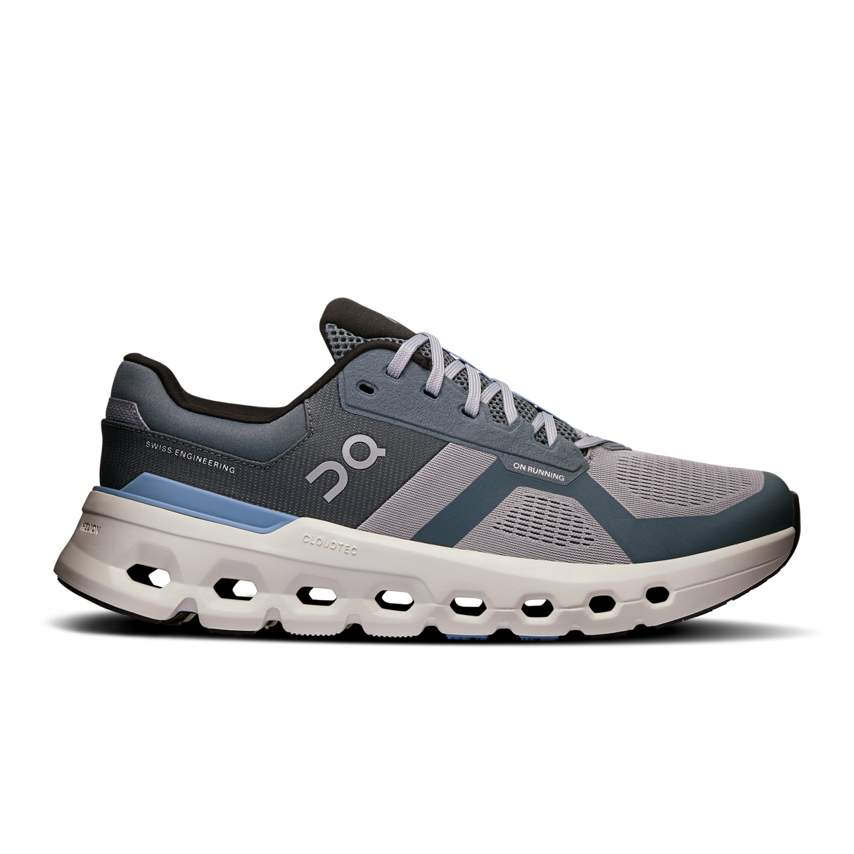 On Mens Cloudrunner 2 Running Shoes Sneakers in Alloy/Chambray 