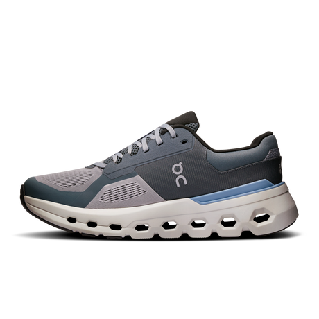 On Mens Cloudrunner 2 Running Shoes Sneakers in Alloy/Chambray 