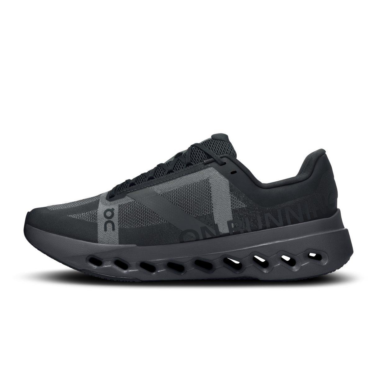 On Mens Cloudsurfer Next Running Shoes Sneakers in Black/Eclipse