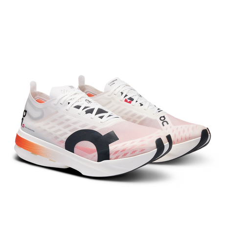 On Mens Cloudbloom Strike Running Shoes Sneakers in White/Black