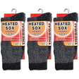 3 Pairs Mens Thermal Heated Socks Bulk Pack (6-11 UK) - Warm Winter Work Ski Socks