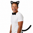 3pcs Black Cat Animal Set - Bow Tie, Tail & Ears (Book Week Costume & Halloween Fancy Dress)