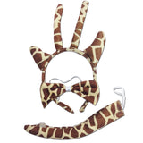 3pcs Giraffe Animal Set - Bow Tie, Tail & Ears (Book Week Costume & Halloween Fancy Dress)