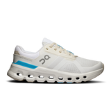 On Womens Cloudrunner 2 Running Shoes Sneakers in White/Horizon