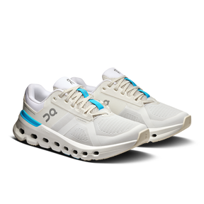 On Womens Cloudrunner 2 Running Shoes Sneakers in White/Horizon - US 10