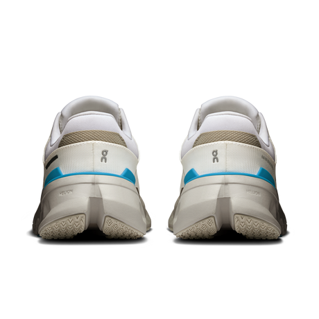 On Womens Cloudrunner 2 Running Shoes Sneakers in White/Horizon