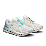 On Womens Cloudrunner 2 Running Shoes Sneakers in White/Horizon
