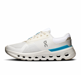 On Womens Cloudrunner 2 Running Shoes Sneakers in White/Horizon