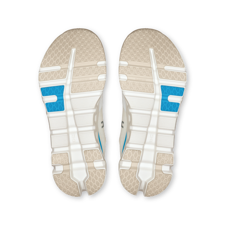 On Womens Cloudrunner 2 Running Shoes Sneakers in White/Horizon