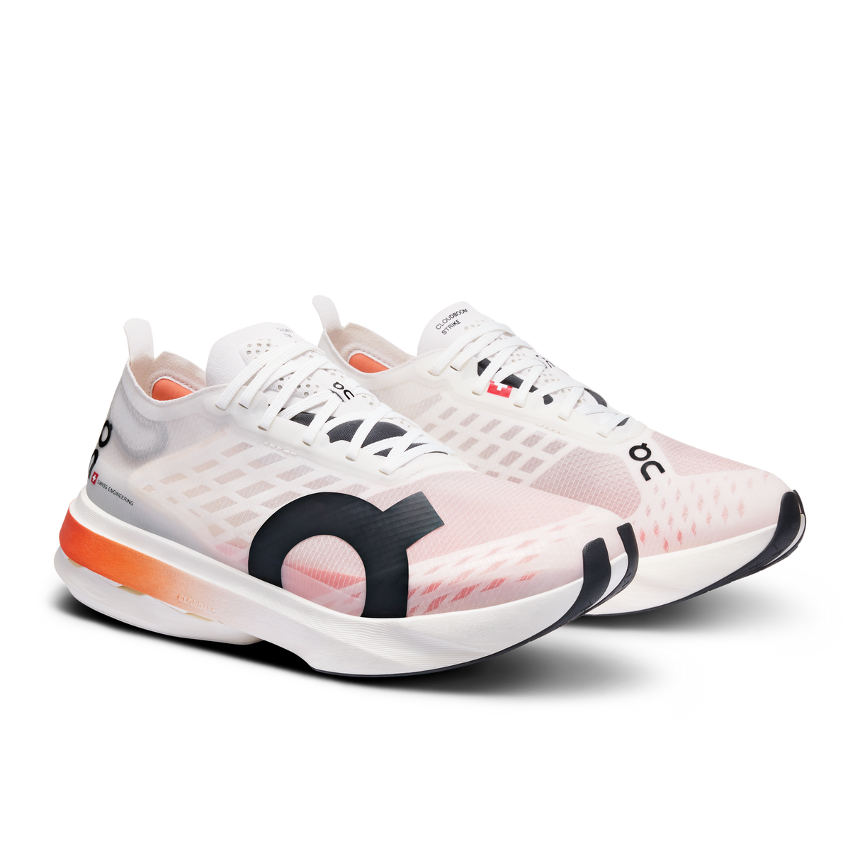 On Womens Cloudbloom Strike Running Shoes Sneakers in Black/White
