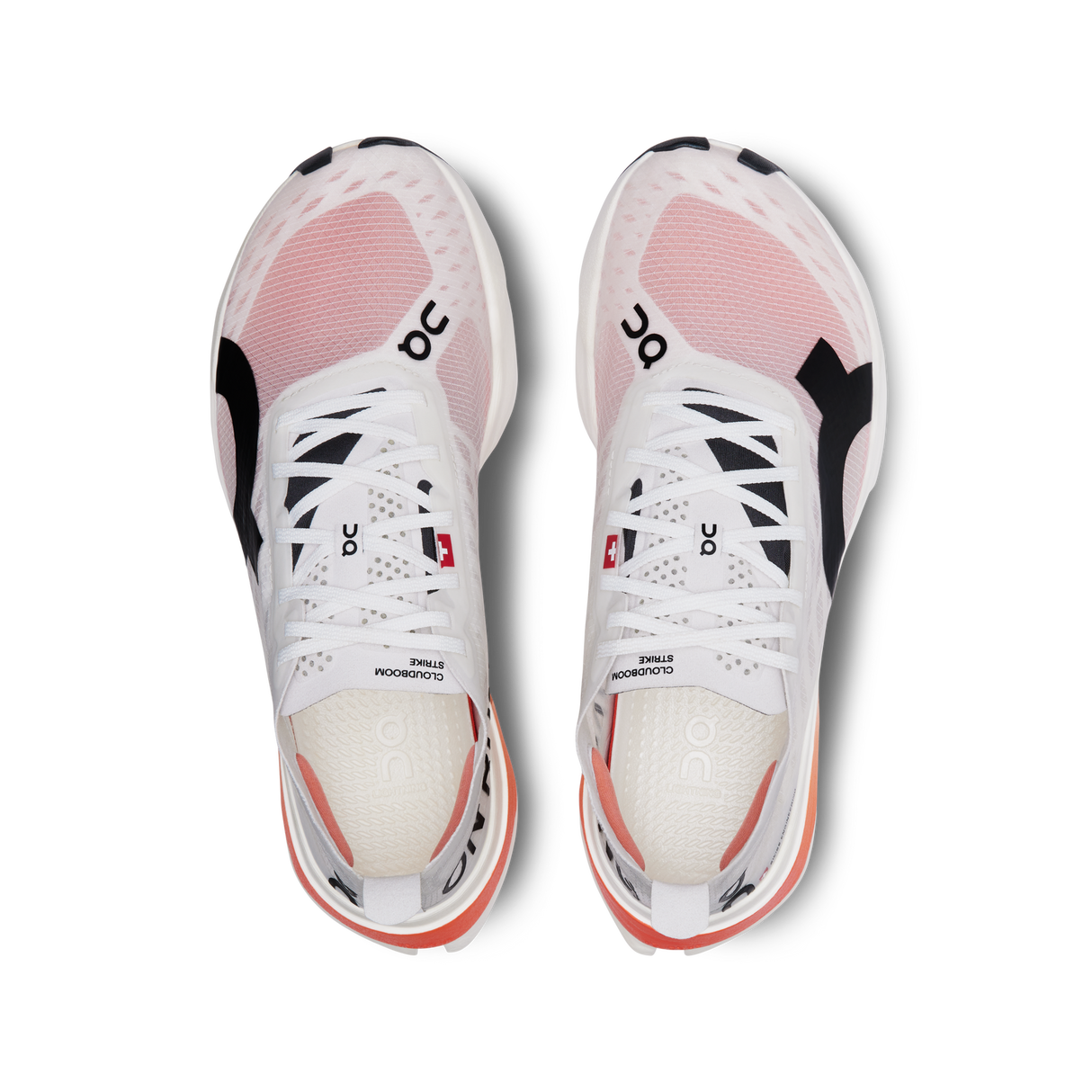 On Womens Cloudbloom Strike Running Shoes Sneakers in Black/White