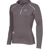 BABOLAT Womens 1/2 Zip Core Long Sleeve Top Tennis Sports Gym Training - White