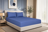 Dot Matrix Pure Cotton Fitted Bed Sheet + Pillowcase Set