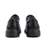 Sfida Class Junior Kids Leather V Strap School Shoes - Black (Boys/Girls)