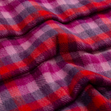 Dents Heritage Plaid Check Cashmere Scarf - Scarlet Red (w/ Tassels & Gift Box)