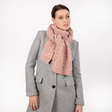 Dents Women’s Cable Knit Scarf with Marl Yarn - Pink