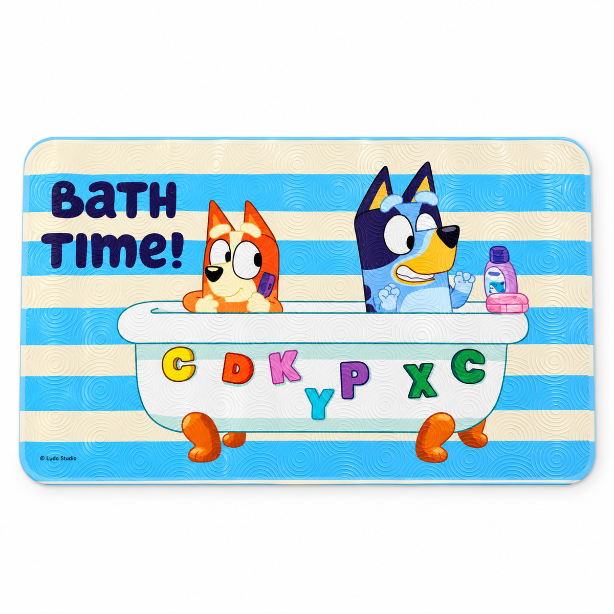 Bluey Non-Slip Bath Mat Bathroom Carpet (68.5cm x 39cm) - Officially Licensed