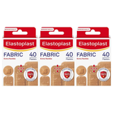 3x Elastoplast Fabric Extra Flexible Plaster Pack - Pack of 40
