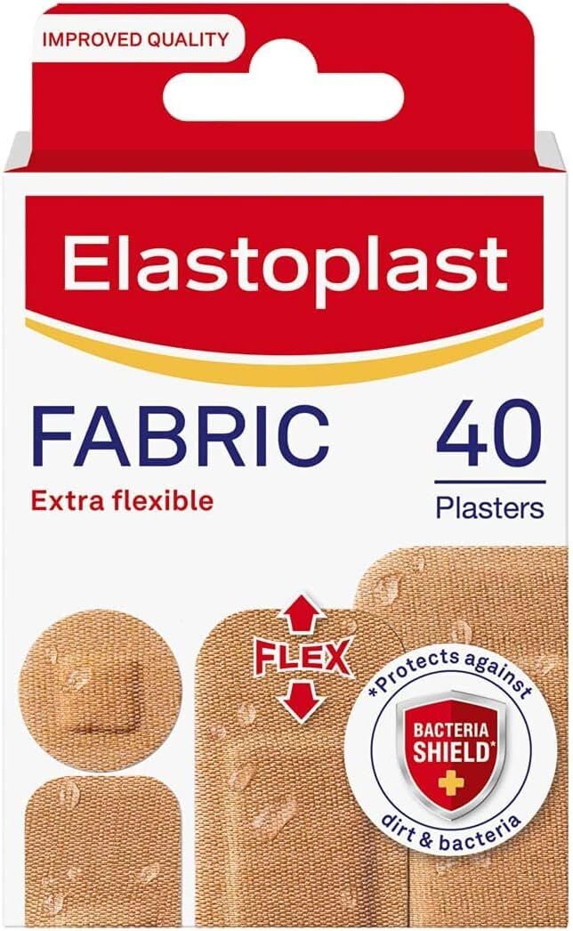 Elastoplast Fabric Extra Flexible Plaster - Pack of 40