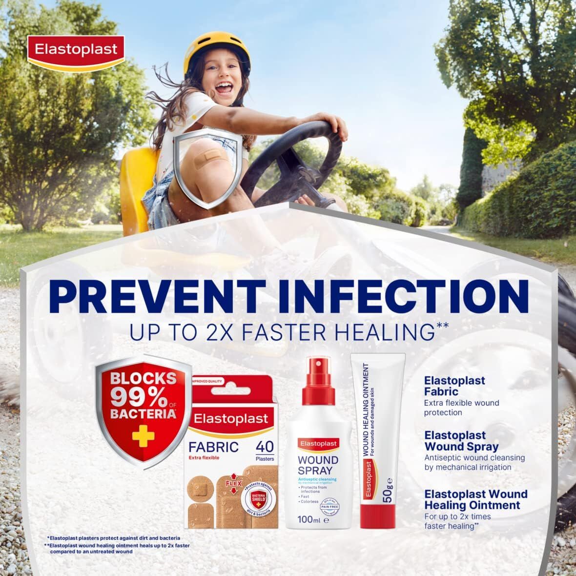 Elastoplast Fabric Extra Flexible Plaster - Pack of 40