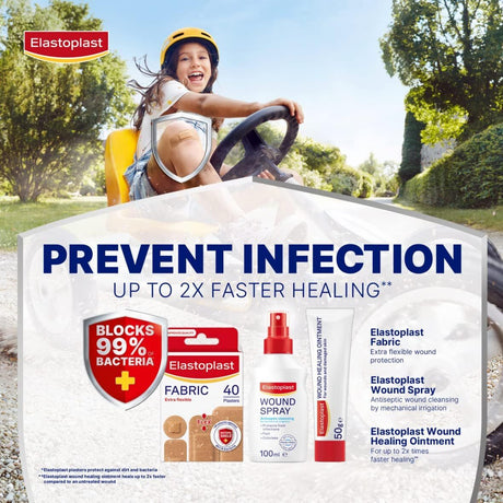 3x Elastoplast Fabric Extra Flexible Plaster Bulk Pack - Pack of 40