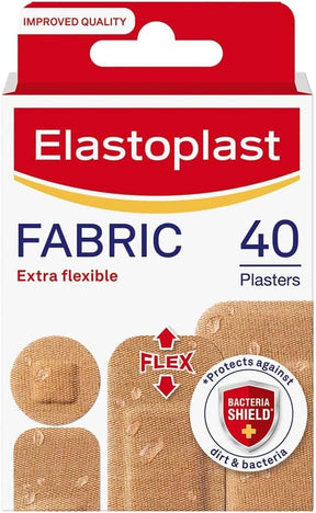 Elastoplast Fabric Extra Flexible Plaster - Pack of 40