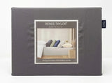 Renee Taylor 400TC Egyptian Cotton Fitted Sheet & Pillowcase Set - Magnet (OEKO-TEX Certified)