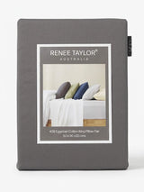 Renee Taylor 400TC Egyptian Cotton Sheet Set - Magnet (OEKO-TEX Certified Sateen)