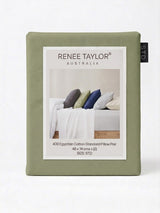 Renee Taylor 400TC Egyptian Cotton Sheet Set - Basil (OEKO-TEX Certified Sateen)