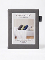 Renee Taylor 400TC Egyptian Cotton Sheet Set - Magnet (OEKO-TEX Certified Sateen)