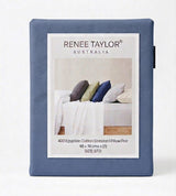 Renee Taylor 400TC Egyptian Cotton Sheet Set - Steel Blue (OEKO-TEX Certified Sateen)