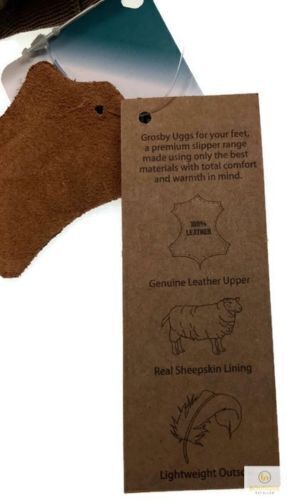 Grosby Womens Button UGG Boots - Dark Grey (Sheepskin Water Resistant Ankle Slippers)