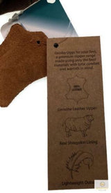 Grosby Womens Button UGG Boots - Dark Grey (Sheepskin Water Resistant Ankle Slippers)