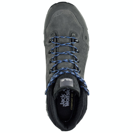 Jack Wolfskin Mens Hiking Boots Waterproof Shoes Altiplano Prime Texapore Mid - Phantom - Phantom