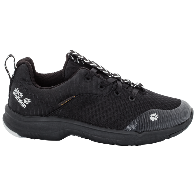 Jack Wolfskin Phoenix Texapore Low Girls Hiking Shoes - Black