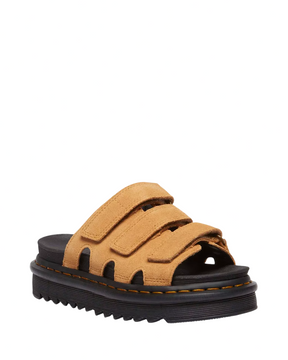 Dr. Martens Raine Suede SoftWair Slide-on Sandal in Tan - UK 4