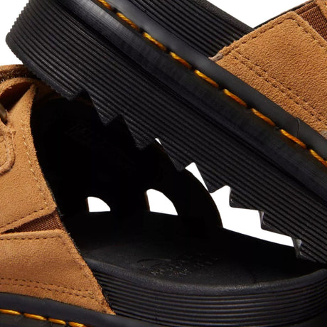Dr. Martens Raine Suede SoftWair Slide-on Sandal in Tan